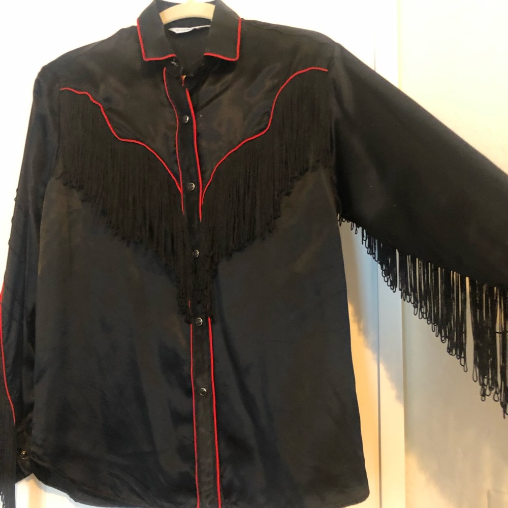 Western Vintage Pearl Snap Button Up